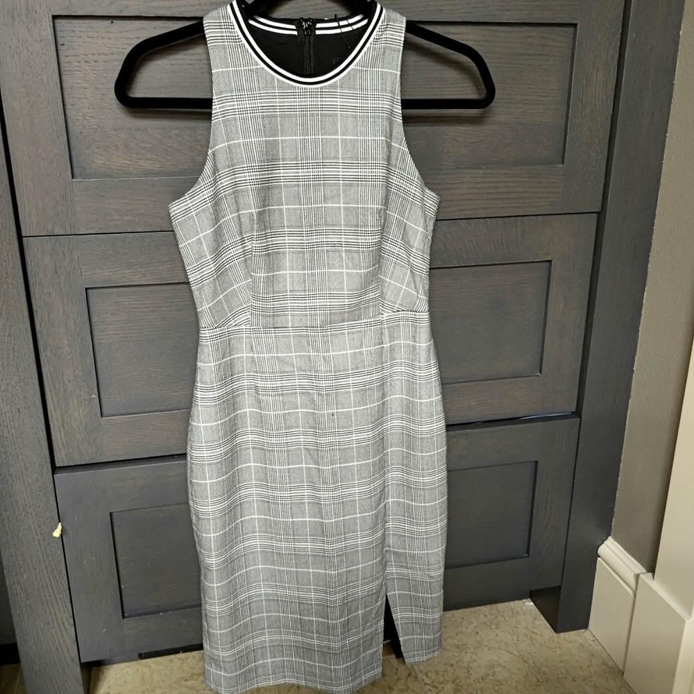 NWT Banana Republic black and white plaid dress size 00